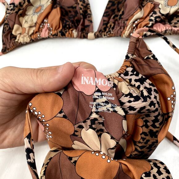 inamorata las olas bikini leopard floral - Picture 4 of 5